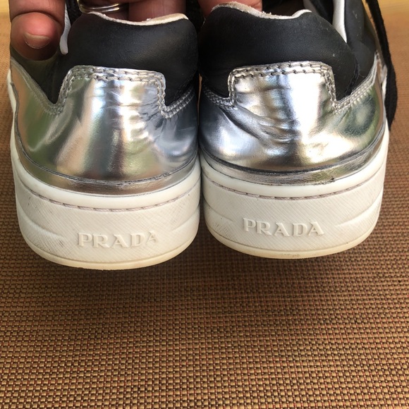 Authentic Prada Black Sneakers size 36.5 - Picture 4 of 10